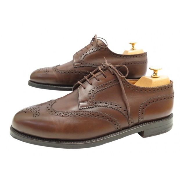 CHAUSSURES JM WESTON DERBY TRIPLE SEMELLES 588 9.5E 43.5 L 44 CUIR MARRON 1390€