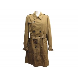 NEUF IMPERMEABLE BURBERRY 54 L MANTEAU HOMME EN COTON MARRON TRENCH COAT 1800€