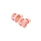 NEUF BOUCLES D'OREILLES HERMES MINI POP H H608002 LAQUE ROSE DORE EARRINGS 460€