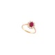 BAGUE MARQUISE EN OR JAUNE 18K SERTIE RUBIS 0.29CT DIAMANTS 0.45CT T56 GOLD RING