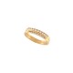 BAGUE ALLIANCE EN OR JAUNE 18K ET 20 DIAMANTS 2.6GR TAILLE 56 GOLD DIAMONDS RING