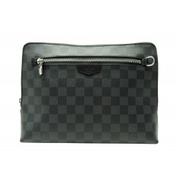 NEUF SAC LOUIS VUITTON POCHETTE DE JOUR MM A MAIN TOILE DAMIER GRAPHITE BAG 800€