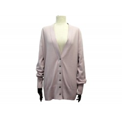 GILET CARDIGAN CHANEL BOUTONS CAMELIA P24301 38 M EN CACHEMIRE ROSE VEST 4000€