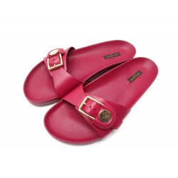 NEUF CHAUSSURES LOUIS VUITTON MARINA FLAT EPI 39 SANDALES MULES CUIR FUSHIA 650€