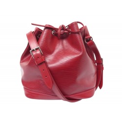 SAC A MAIN LOUIS VUITTON NOE PM EN CUIR EPI ROUGE SEAU RED HAND BAG PURSE 1410€