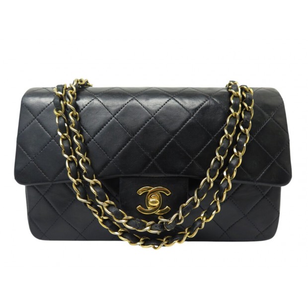 VINTAGE SAC A MAIN CHANEL TIMELESS CLASSIQUE PM CUIR MATELASSE NOIR BAG 9900€