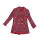 NEUF COMBINAISON CHANEL JUMPSUIT TAILLEUR SHORT P63991 M 40 TWEED ROUGE 10500€