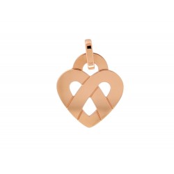 NEUF PENDENTIF POIRAY COEUR ENTRELACE MM COLLIER EN OR ROSE 18K NECKLACE 1770€