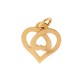 NEUF COLLIER O.J. PERRIN PENDENTIF COEUR LEGENDES DUO DUO10-02B OR 18K NEW 3110€