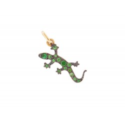 NEUF PENDENTIF DODO POMELLATO CHARM GECKO D13GCGOG OR 18K TSAVORITE GOLD PENDANT