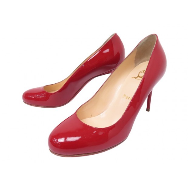 CHAUSSURES CHRISTIAN LOUBOUTIN DOLLY PUMP 85 3221279 36.5 CUIR VERNIS SHOES 695€