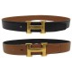 VINTAGE CEINTURE HERMES LIEN CUIR REVERSIBLE 32MM BOUCLE H DORE T 72 BELT 770€