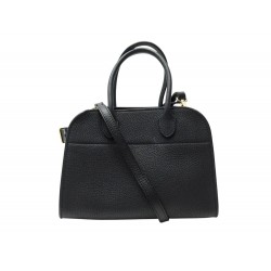 SAC A MAIN THE ROW SOFT MARGAUX 10 W1190L133BLPL CUIR NOIR BANDOULIERE HAND BAG