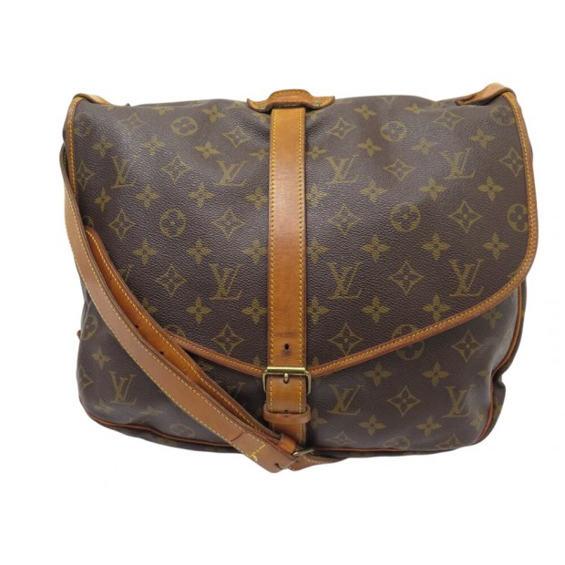 VINTAGE SAC A MAIN LOUIS VUITTON SAUMUR GM M42254 TOILE MONOGRAM HANDBAG 1460€