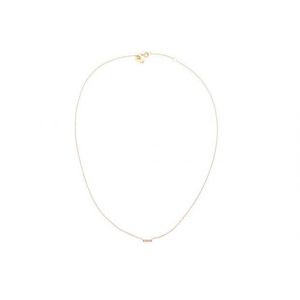 NEUF COLLIER VANRYCKE MEDELLIN 5 DIAMANTS 0.02CT CM6B1 OR ROSE NECKLACE 750€