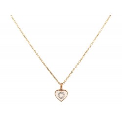 COLLIER HERMES PENDENTIF COEUR 49CM EN METAL DORE GOLDEN HEART PENDANT NECKLACE