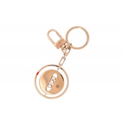 NEUF PORTE CLES MESSIKA LUCKY MOVE 12059-LP DORE ROSE + BOITE KEY RING NEW 288€