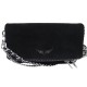 SAC A MAIN ZADIG & VOLTAIRE POCHETTE ROCK NANO STRASS LWBA02501 BANDOULIERE 495€