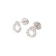 NEUF BOUCLES D'OREILLES DINH VAN MENOTTES R7.5 867322 OR 18K & 26 DIAMANTS 1800€