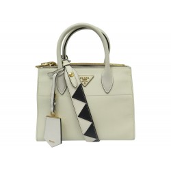 SAC A MAIN PRADA PARADIGME 1BA103 EN CUIR SAFFIANO BLANC BANDOULIERE PURSE 2600€