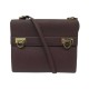 NEUF SAC A MAIN SALVATORE FERRAGAMO MYA DOUBLE LOCK CUIR BORDEAUX HAND BAG 1500€