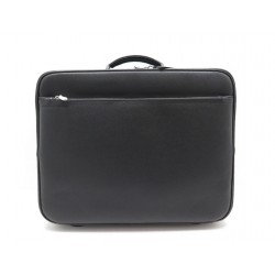 NEUF VALISE A ROULETTE PORSCHE DESIGN BRIEFCASE S CABINE CUIR NOIR TROLLEY 1500€