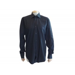 CHEMISE HERMES BOUTONS CLOUS DE SELLE 37 S EN COTON NOIR HOMME COTTON SHIRT 380€