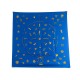 FOULARD HERMES CLIPS EN SOIE BLEU MARINE CARRE 90 CM BLUE SILK SCARF 350€