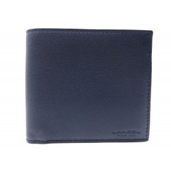 NEUF PORTEFEUILLE LANCEL A06507 EN CUIR BLEU MARINE SAC WALLET LEATHER BLUE 185€