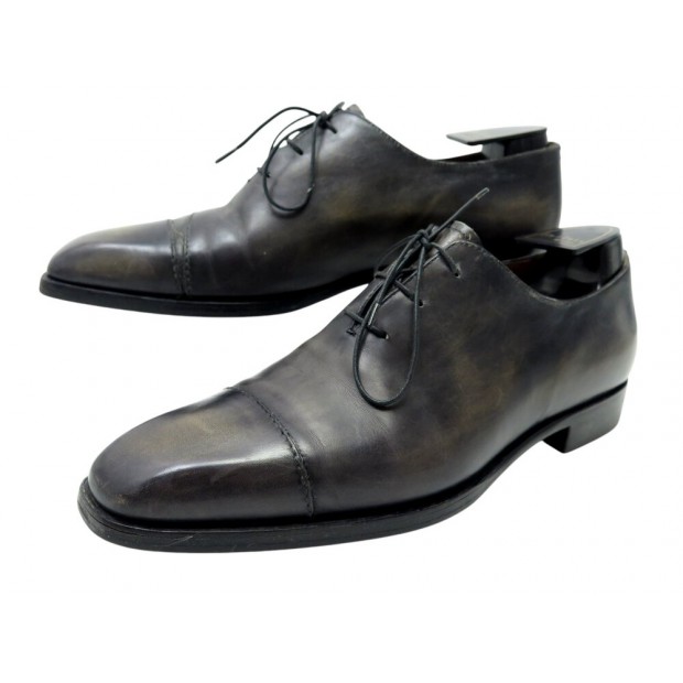 CHAUSSURES BERLUTI RICHELIEU ALESSANDRO EN CUIR 8.5 42.5 EMBAUCHOIRS SHOES 2100€