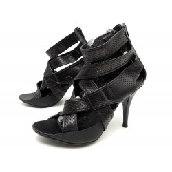 CHAUSSURES GIVENCHY 40 41 SANDALES A TALONS CUIR NOIR BLACK PUMP SHOES 795€