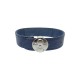 BRACELET LOUIS VUITTON WISH FLEUR MONOGRAM EN CUIR EPI BLEU 18 CM BANGLE 440€
