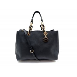 NEUF SAC A MAIN MICHAEL KORS CYNTHIA LARGE 30S3TCYS3L EN CUIR NOIR HAND BAG 360€