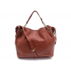 NEUF SAC A MAIN MICHAEL KORS JET SET CHAIN 30S11JSE3L CUIR MARRON HAND BAG 285€