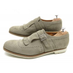 NEUF CHAUSSURES CHURCH'S SHANGHAI VINTAGE 9 43 MOCASSIN A BOUCLE GRIS SHOES 850€