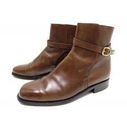 CHAUSSURES MANUFACTURE JM WESTON 8D 42 BOTTINES JODHPUR CUIR MARRON BOOTS 700€