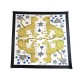 NEUF FOULARD HERMES LES LEOPARDS SOIE BLANC & NOIR CARRE 90 CM SILK SCARF 350€