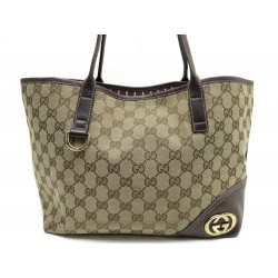 SAC A MAIN GUCCI 169946 CABAS EN TOILE MONOGRAMMEE MARRON TOTE BAG PURSE 980€