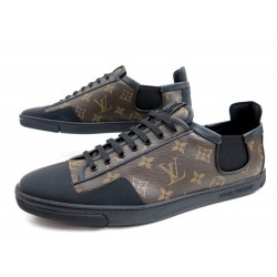 NEUF CHAUSSURES LOUIS VUITTON SLALOM BASKETS 10.5 44.5 TOILE MONOGRAM SHOES 460€