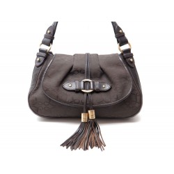 SAC A MAIN LANCEL BESACE EN TOILE & CUIR MARRON BROWN CANVAS HAND BAG 490€