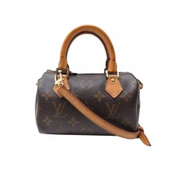 SAC A MAIN LOUIS VUITTON NANO SPEEDY TOILE MONOGRAM BANDOULIERE BAG PURSE 650€