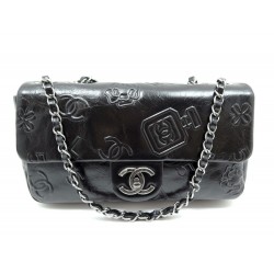 SAC A MAIN CHANEL CUIR BRISEE GAUFFRE TIMELESS 