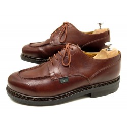 NEUF CHAUSSURES PARABOOT CHAMBORD 9 43 DERBY CUIR MARRON SHOES 360€