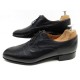 CHAUSSURES JM WESTON RICHELIEU 307 8.5C 42 42.5 FIN EN CUIR NOIR CHEVREAU 