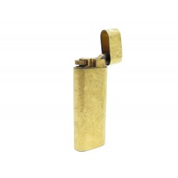 VINTAGE BRIQUET A GAZ CARTIER OVALE EN METAL DORE GOLDEN STEEL LIGHTER 920€