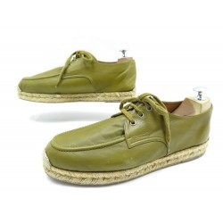 CHAUSSURES HERMES ESPADRILLES CUIR VEAU 43 