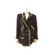 VESTE LEGERE CHANEL P40144 XL 50 EN TWEED NOIR ET DORE FEMME GOLDEN JACKET 4200€