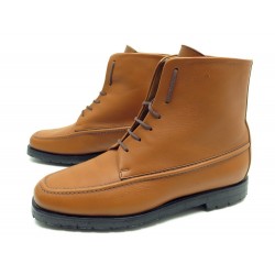 NEUF CHAUSSURES JM WESTON 4D 37.5 BOTTINES BOTTILLONS EN CUIR CAMEL BOOTS 695€