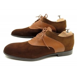 NEUF CHAUSSURES JM WESTON BURGHLEY 605 9D 43 RICHELIEU EN CUIR & DAIM SHOES 875€