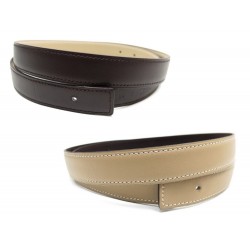 NEUF LIEN HERMES CEINTURE 2.4 CM CUIR NOIR GOLD + BOITE 